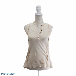 MNG Casual Sportswear Sleeveless Beige - Small